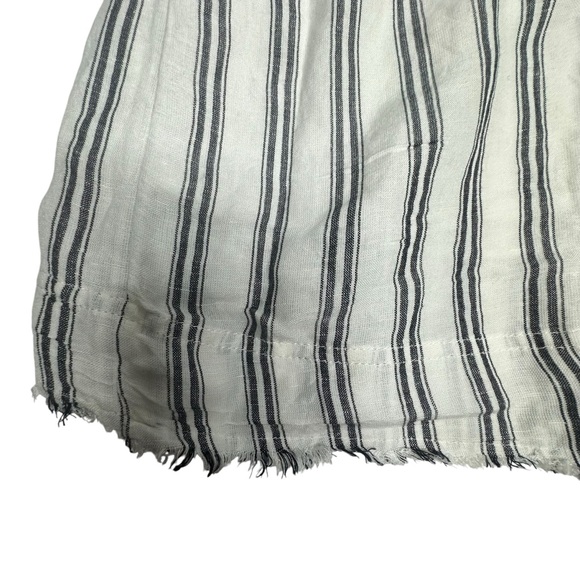 NWT Anthropologie Pilcro Ruffle Collar Stripe Buttondown Midi Dress blue/wh  10p - Picture 10 of 13